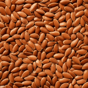 Close-up view of cleaned Indian flax seeds (linseed) ideal for oil extraction, edible use, and industrial applications