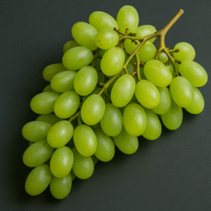 Close-up of premium seedless green grapes from India, ideal for export with fresh, glossy appearance and uniform size